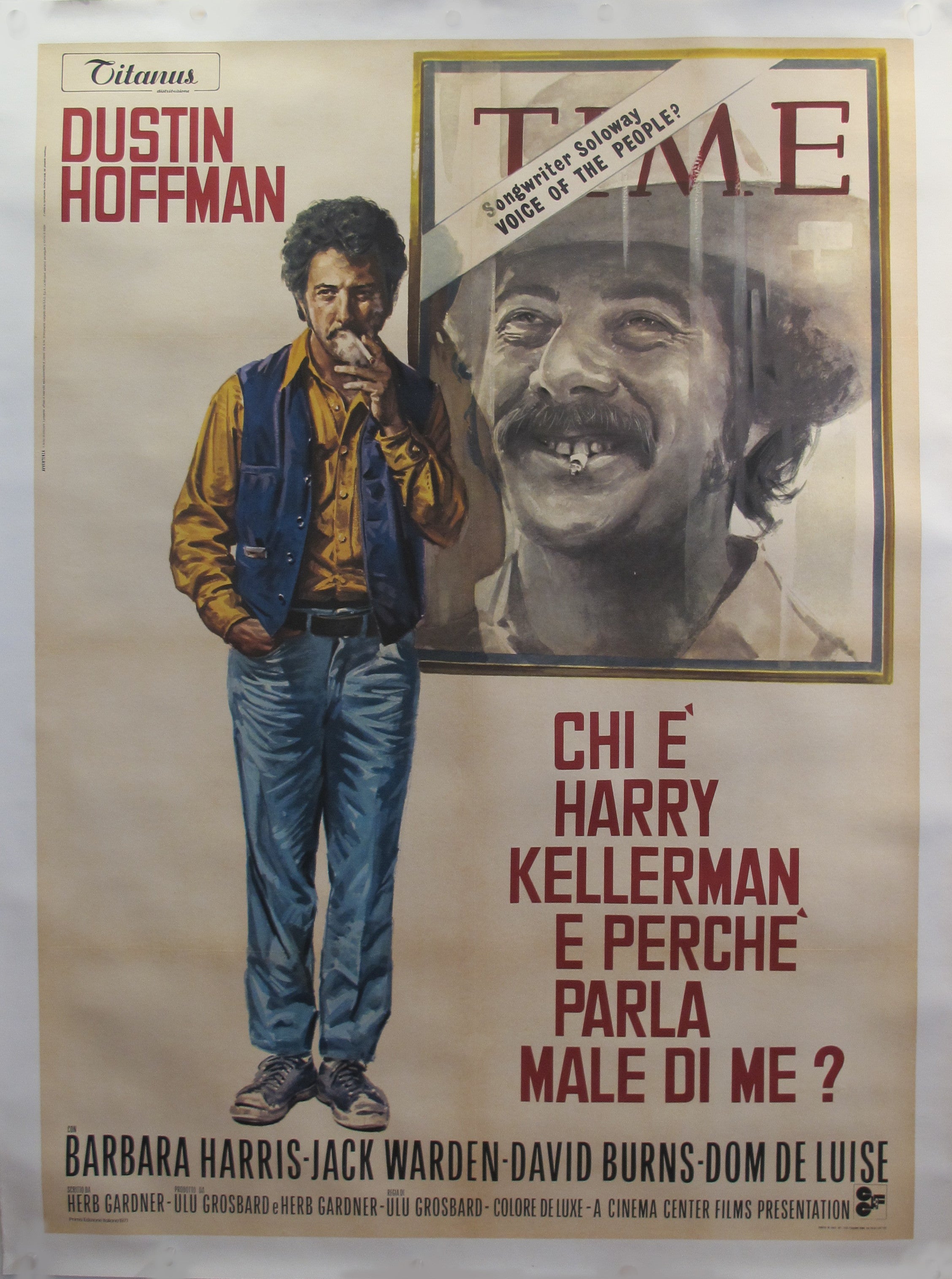 Vintage 1970s Original Oversize Movie Poster - Who is Harry Kellerman Italian Version - Classic Film Memorabilia for Home Theater & Collector's Display