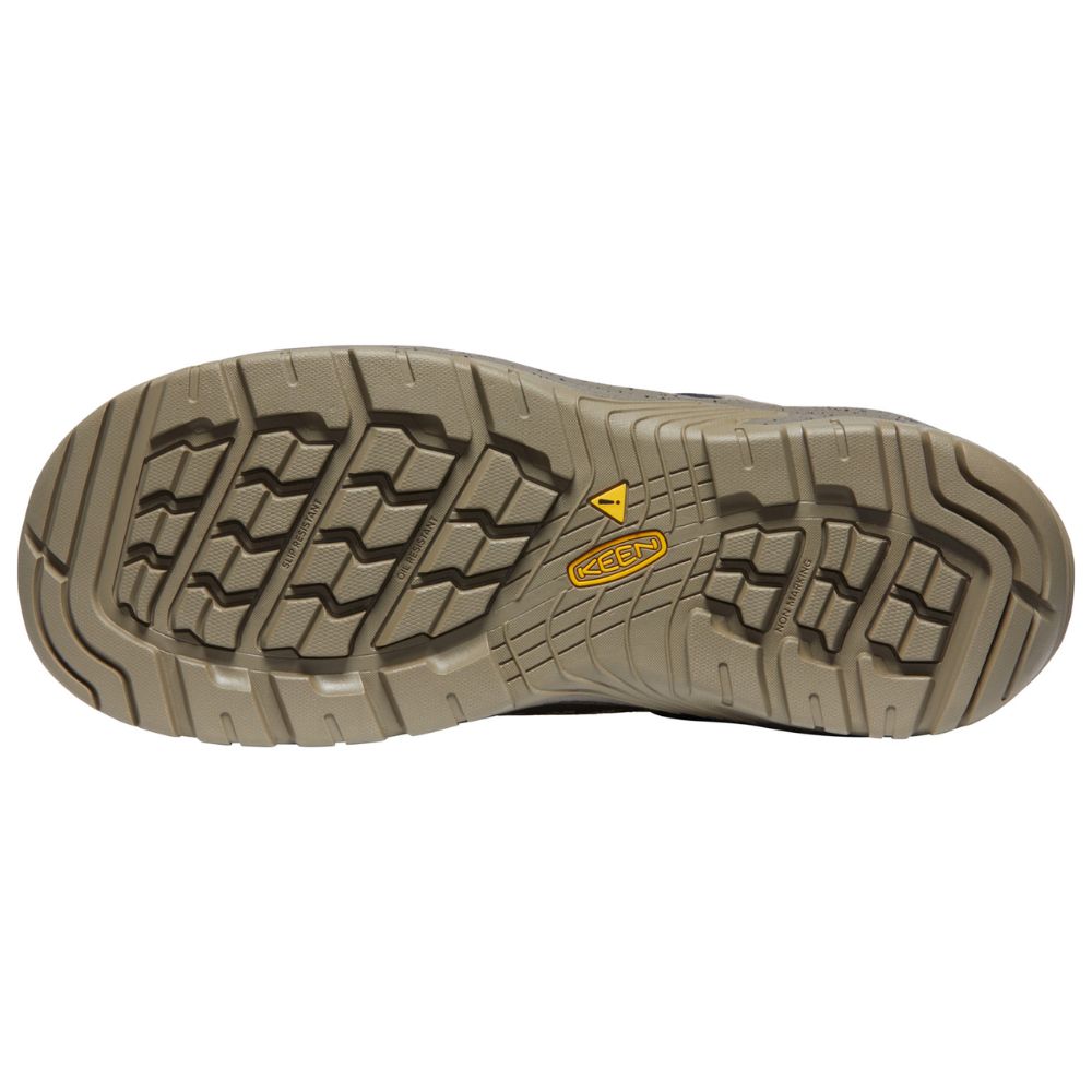 Keen Reno Men's Waterproof Composite Toe Work Shoes - Lightweight & Slip-Resistant Safety Boots for Construction, Hiking & Outdoor Work (Brindle/Morel)