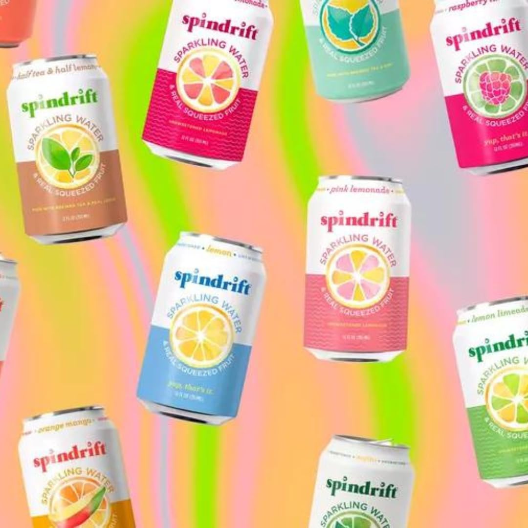Sparkling Flavored Water Variety Pack with Real Fruit Juice - 18 Pack (12 Fl Oz Cans) | Refreshing Hydration for Workouts, Office & Healthy Lifestyle