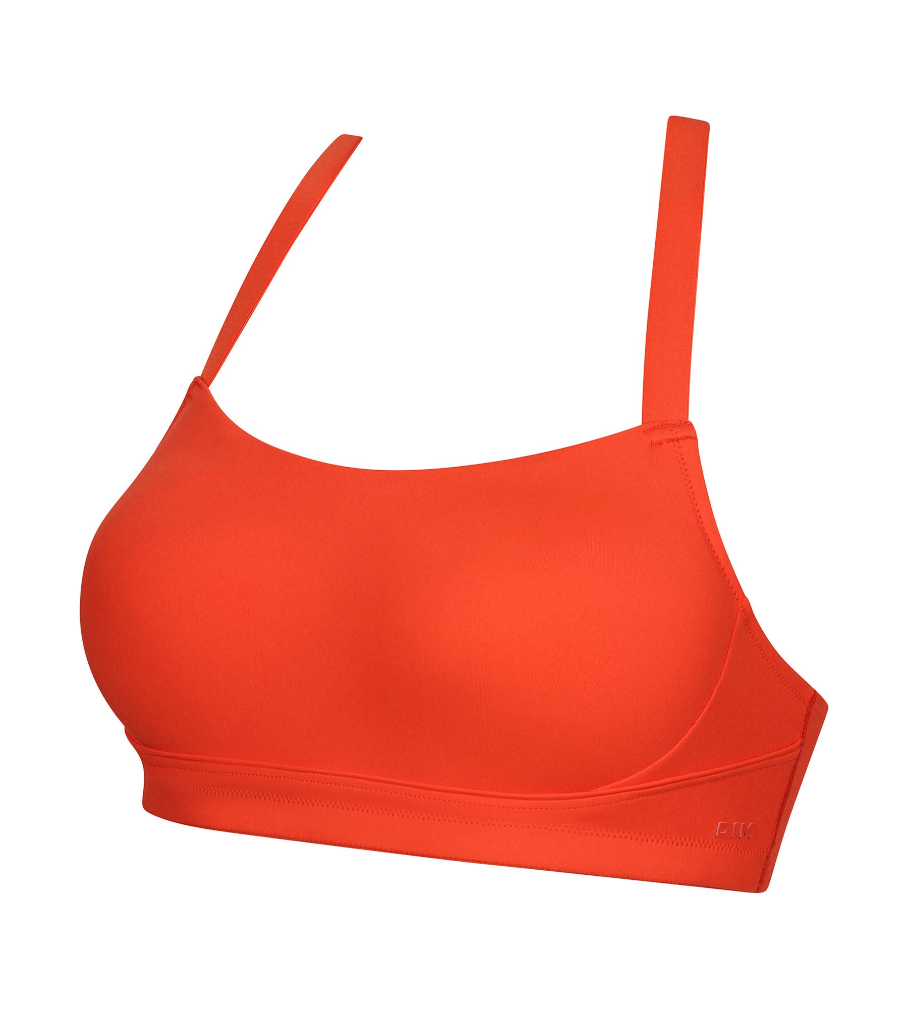 Sculpting Orange Sports Bra for Women - High Support Microfiber Workout Top - Perfect for Running, Yoga & Gym Fitness Activities