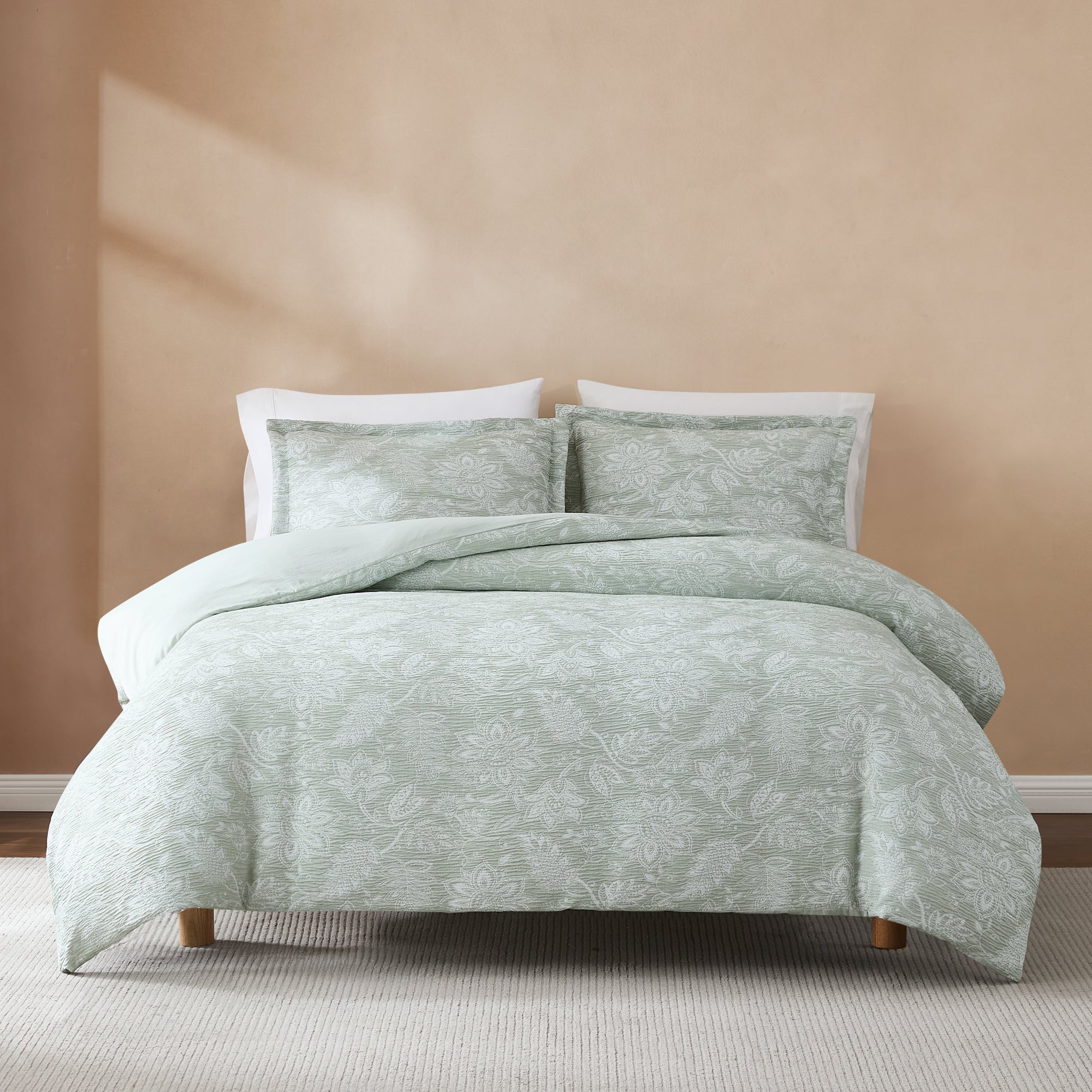 Floral Jacobean Gauze Jacquard Duvet Cover Set - Luxury Bedding for Master Bedroom, Guest Room & Hotel Decor - Breathable & Elegant Home Textile