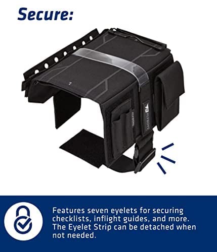 FlyBoys Reversible Kneeboard for Pilots - Adjustable Clipboard & Pen Holder with Reconfigurable Design - Perfect for Flight Training, Note-Taking, and Aviation Navigation