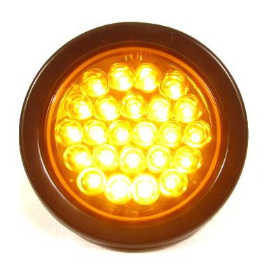 Fortpro 4 Round LED Light Bar with 24 Amber LEDs - Durable Off-Road Lighting for Trucks, Jeeps & ATVs - Perfect for Night Driving, Fog & Hazard Conditions