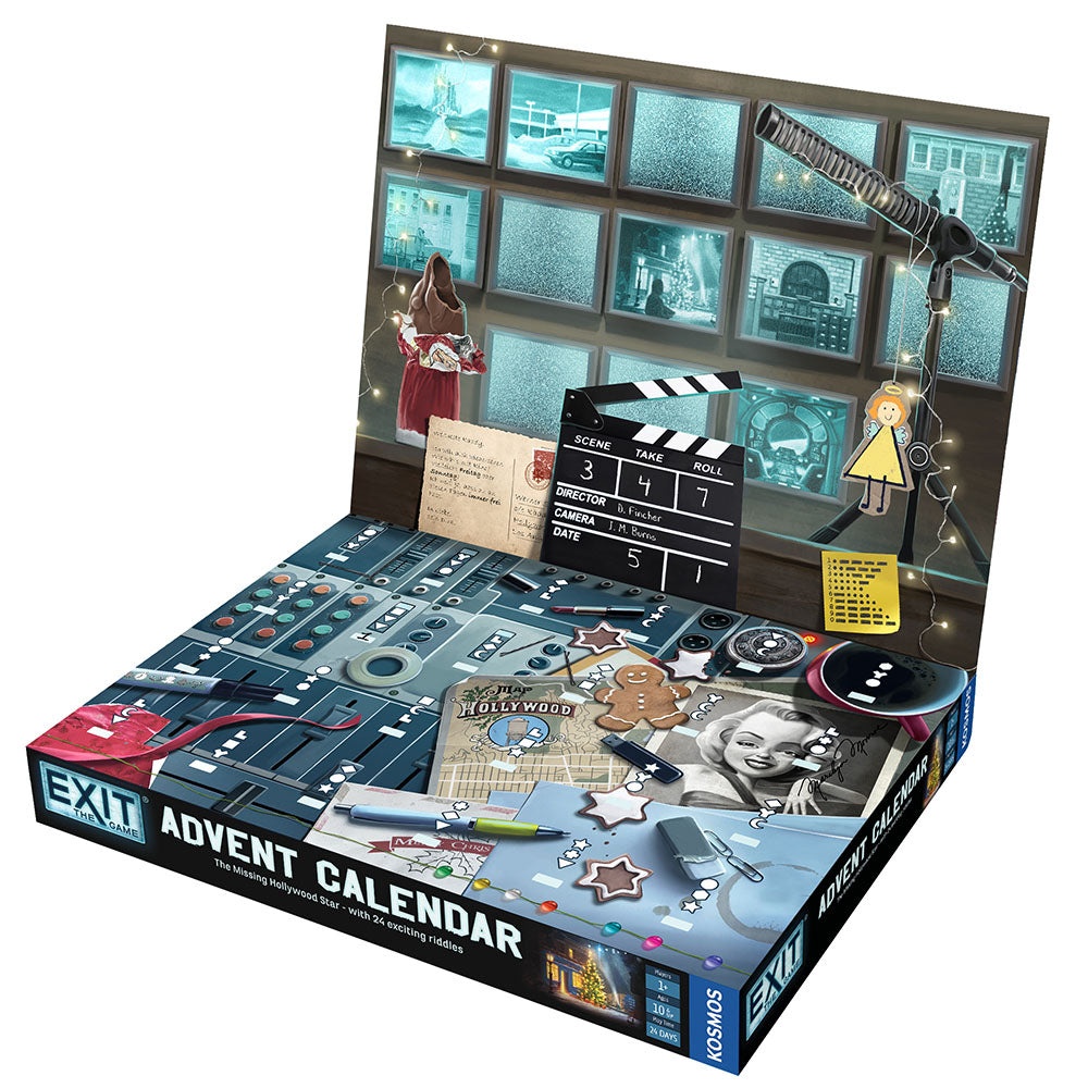 EXIT: The Game Advent Calendar - The Missing Hollywood Star | Escape Room Puzzle Game for Adults & Teens | Perfect for Holiday Parties & Family Game Nights