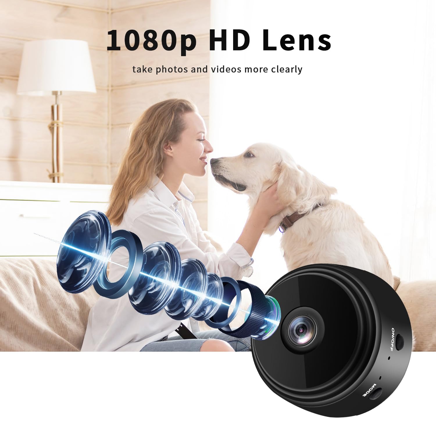 Hidden Spy Camera - 1080P HD Mini WiFi Wireless Surveillance Camera with Night Vision | Nanny Cam, Car Cam, Live Video Recorder | Perfect for Home Security, Baby Monitoring & Vehicle Protection