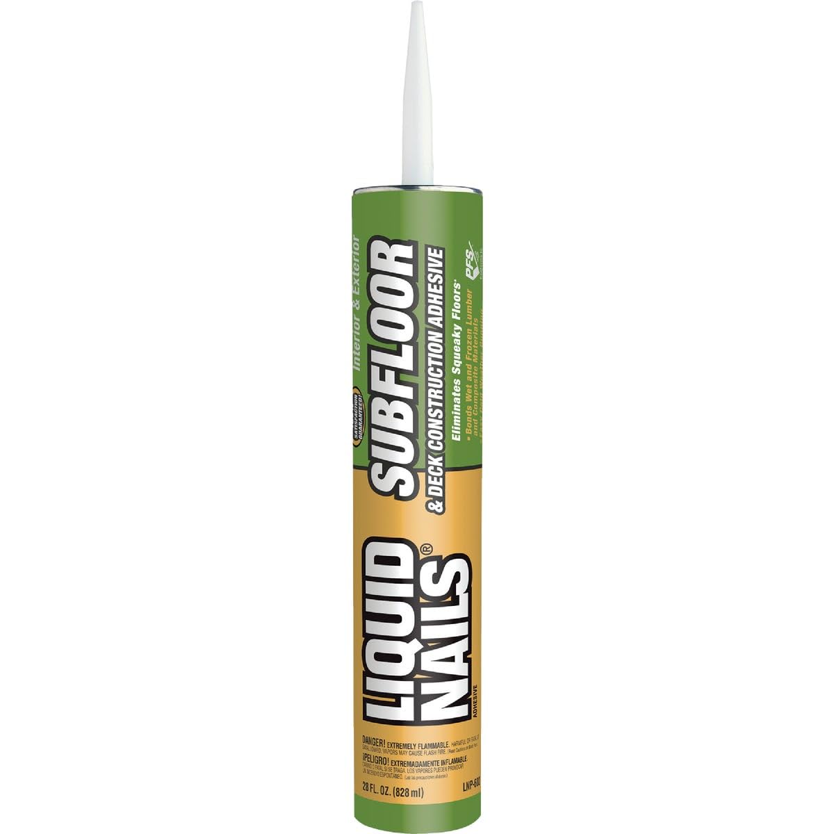 Liquid Nails Subfloor & Deck Adhesive - Heavy Duty Construction Glue for Wood Flooring, Plywood & Outdoor Decking | Weatherproof Bonding Solution for Home Improvement & DIY Projects