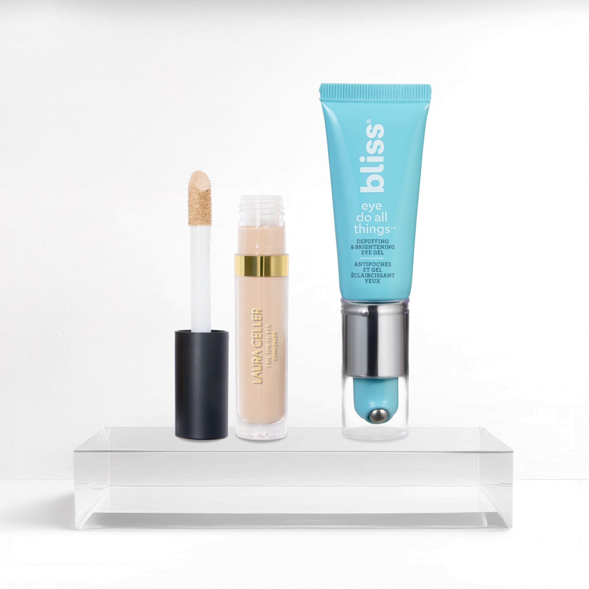 Best Under Eye Brightening Duo for Dark Circles & Puffiness - Brightening Eye Cream & Serum Set for Dark Circles, Wrinkles & Bags - Perfect for Night Routine & Travel Skincare
