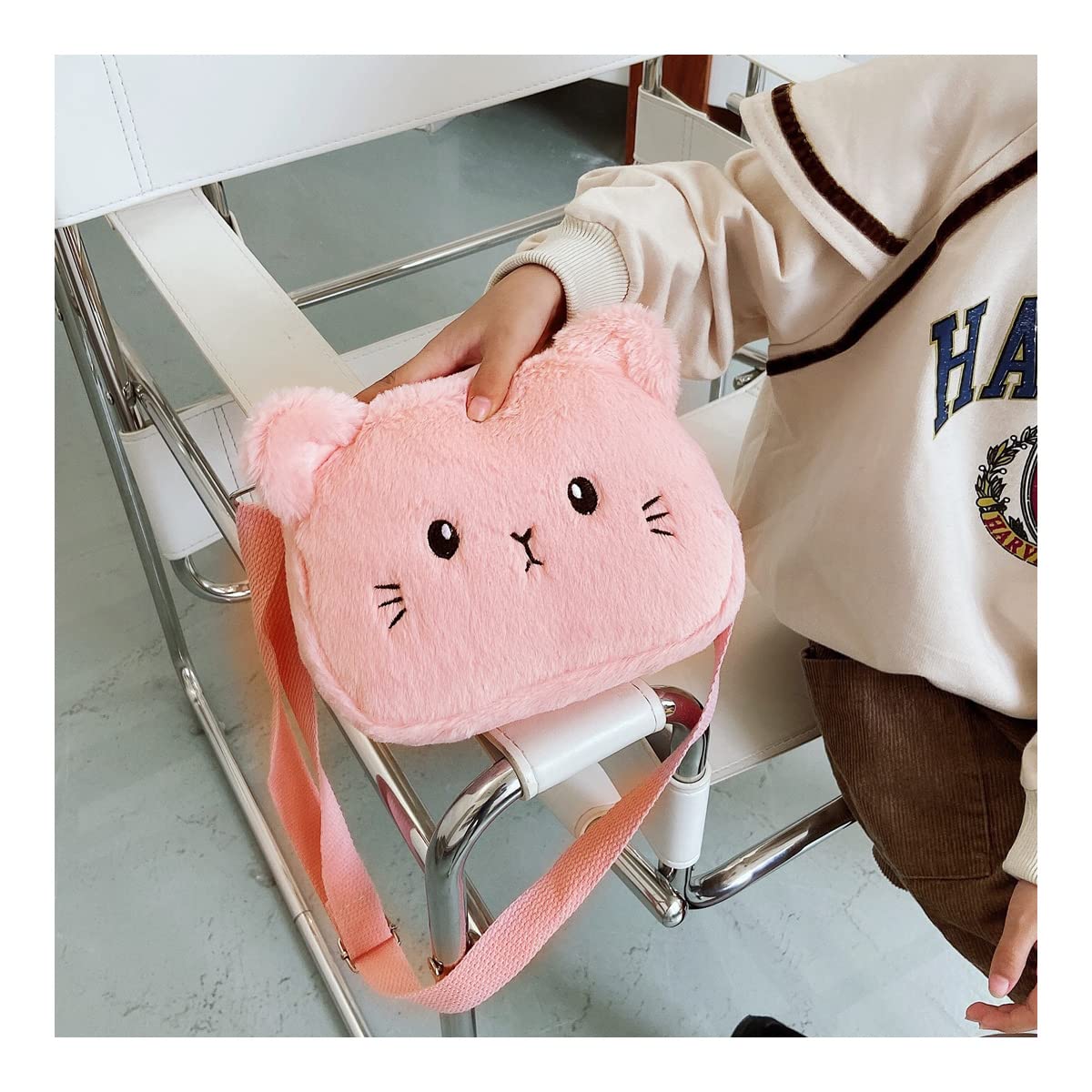 Cute Plush Crossbody Bag for Women & Girls - Adorable Mini Shoulder Bag, Perfect Birthday & Christmas Gift (Pink) | Ideal for Daily Use, Travel, Shopping & Parties