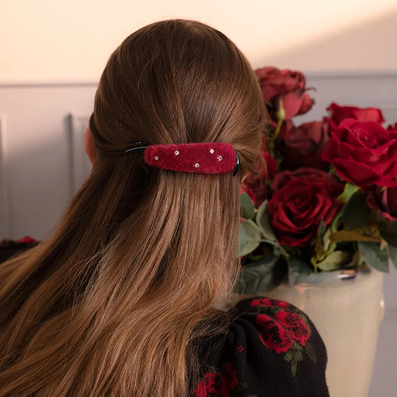 Felicia Crimson Radiance Hair Clip - Shiny Red Hair Accessory for Women & Girls | Perfect for Parties, Weddings & Everyday Styling