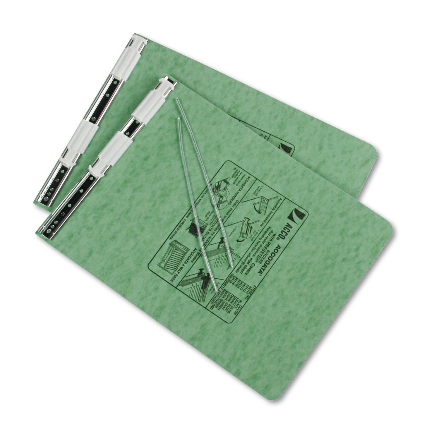 ACCO Presstex 2-Post Binder Covers with Storage Hooks - 6 Capacity, 9.5