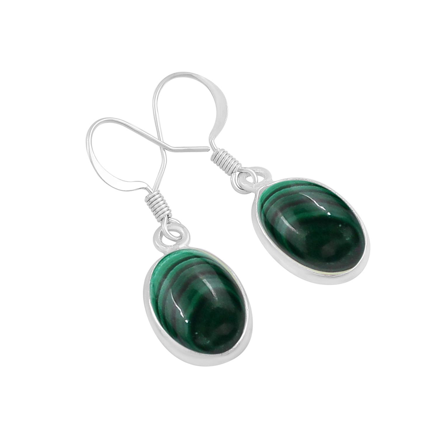 12.40 Carats Oval Natural Gemstone Earrings for Women - Handmade Bohemian Dangle Earrings Jewelry, Perfect Gift for Mom & Wife (Birthday, Anniversary, Mother's Day) - Elegant for Parties, Weddings & Everyday Wear