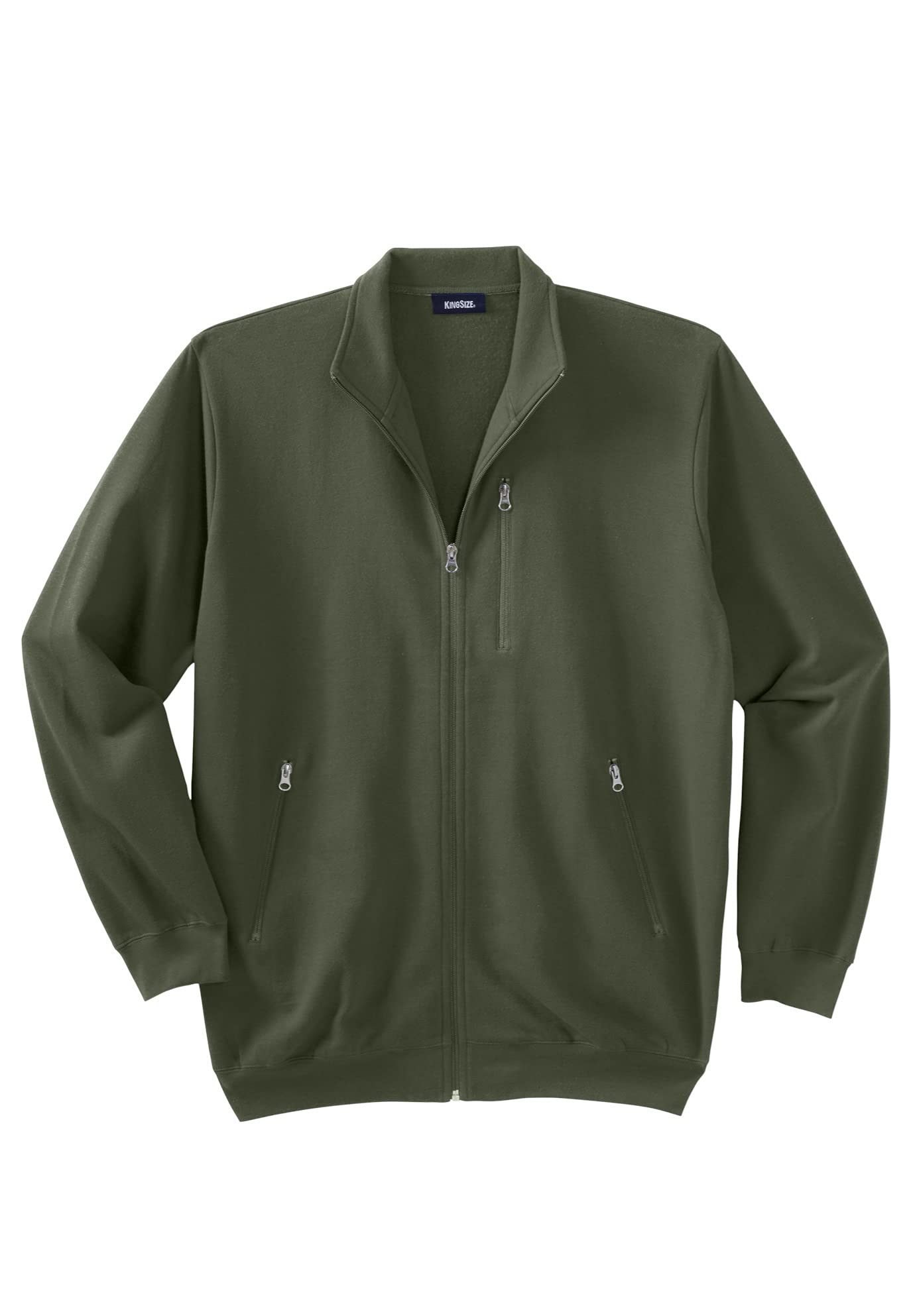KingSize Men's Big & Tall Full-Zip Fleece Jacket - Warm Winter Outerwear for Plus Size Men - Perfect for Outdoor Activities, Camping & Casual Wear
