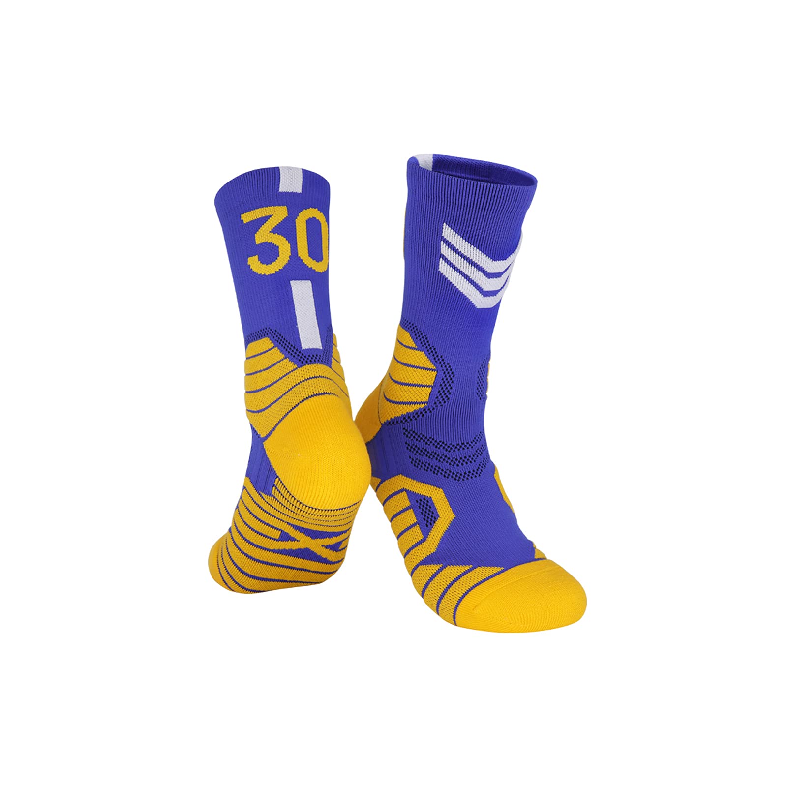 3 Pairs Basketball Socks for Men - Breathable Athletic Socks with 3D Ankle Support & Compression Cushion - Perfect for Sports, Running, Gym Workouts and Basketball Games