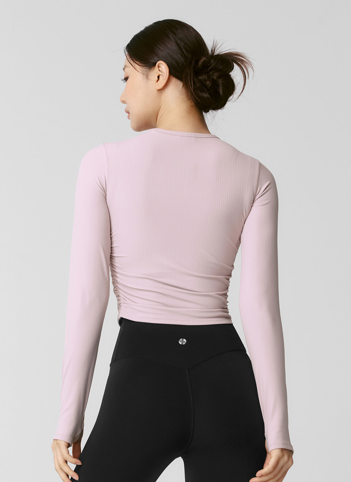 Stylish Side Shirring Crop Long Sleeve Top for Women - Perfect for Casual Outings, Date Nights & Layered Outfits