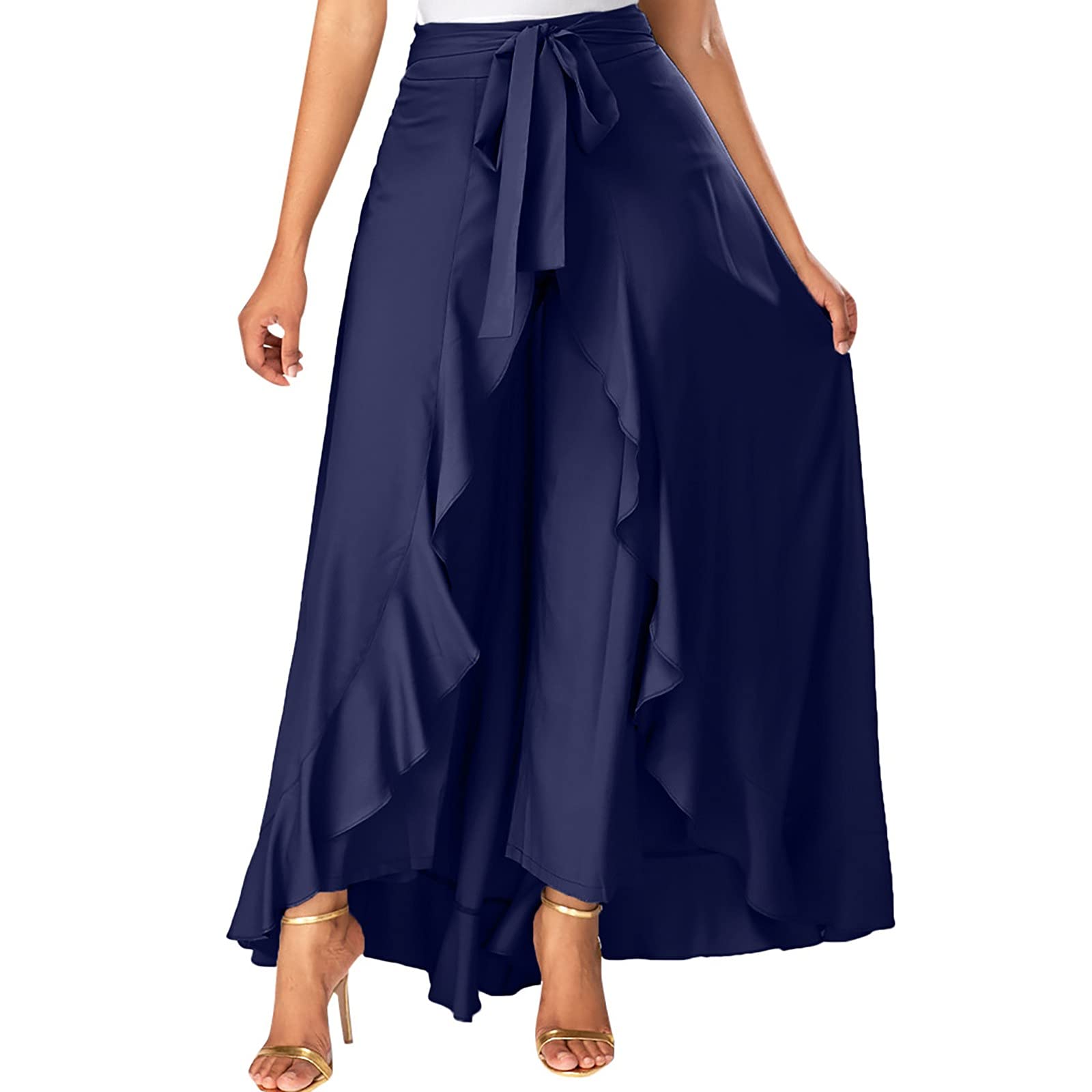 Plus Size Women's Flare Hem High Waist Midi Skirt - Solid Color Pleated Uniform Skirt for Work, Party & Casual Wear | Sexy & Comfortable A-Line Skirt for Curvy Women