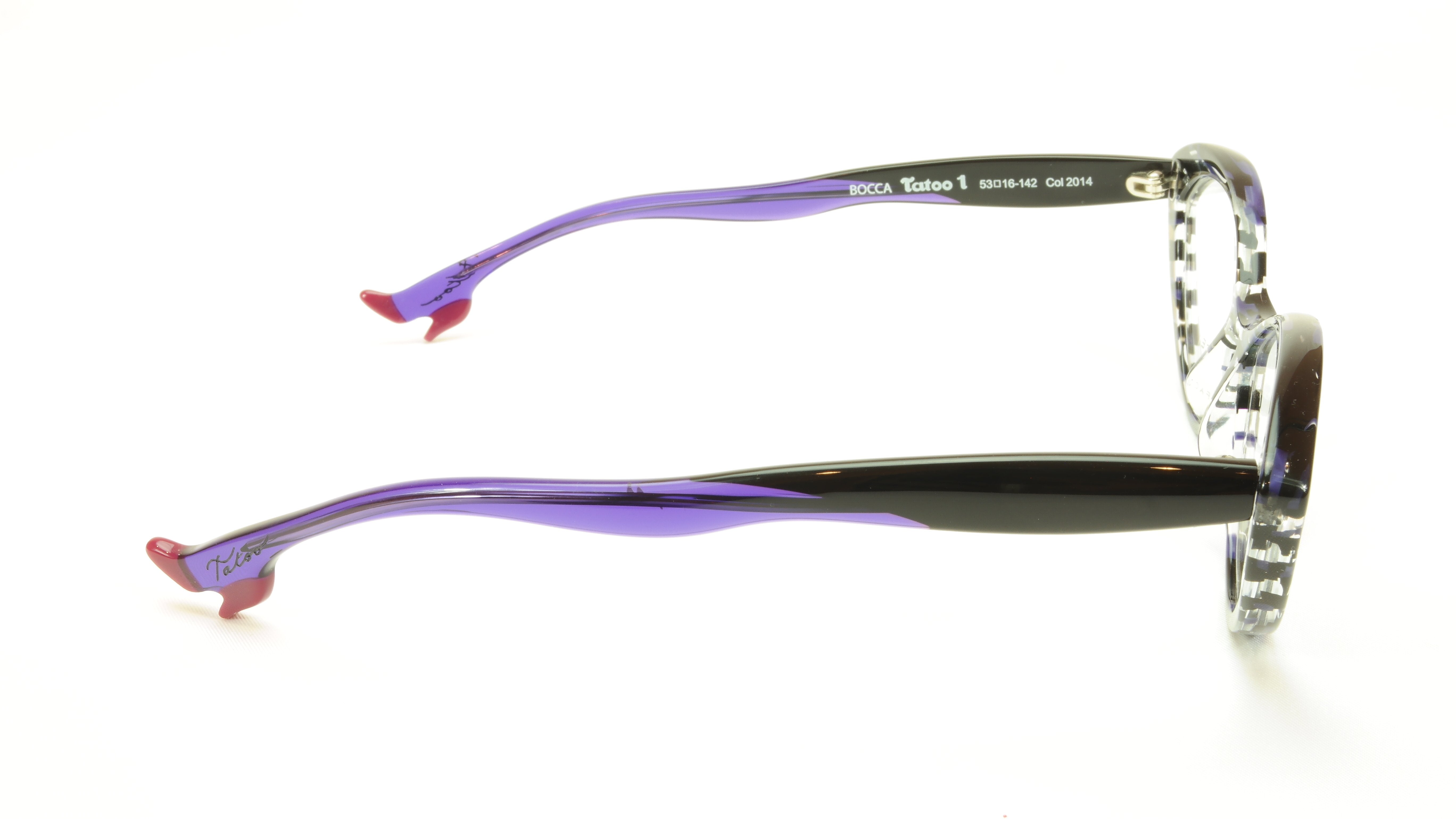 Face A Face Bocca Tatoo 1 Col. 2014 Lines and Blue Light Eyeglasses - Italian Made Designer Glasses for Women & Men - Perfect for Reading, Computer Use and Fashion Statement