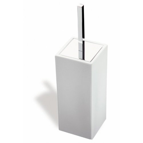 StilHaus Urania Collection Chrome Toilet Brush - Modern Bathroom Cleaning Tool for Home & Office Use