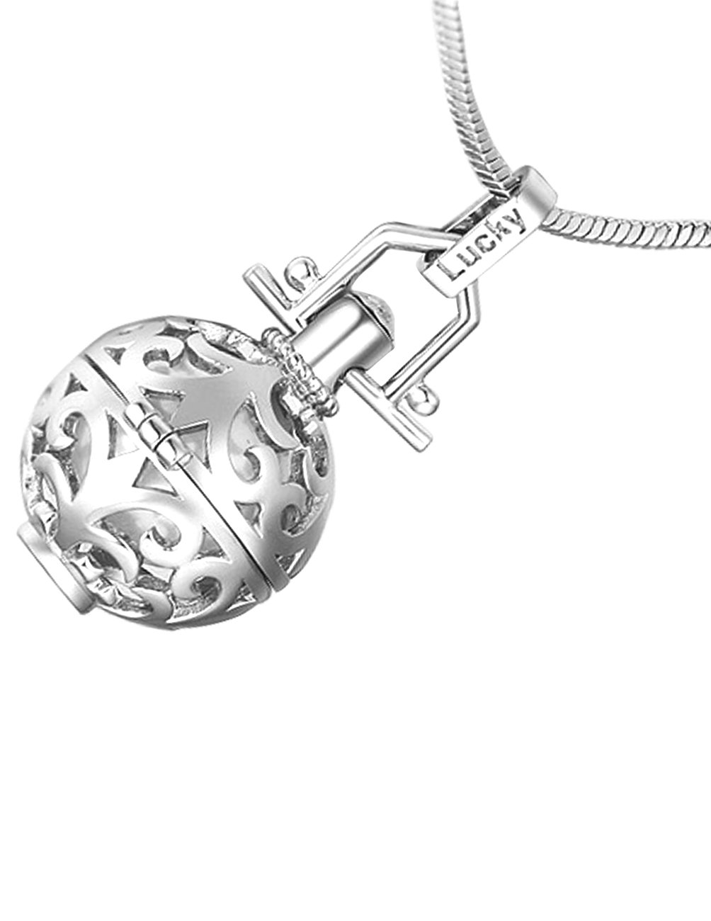 Elegant Simulated Pearl Ball Cage Pendant Necklace for Women - Perfect for Weddings, Parties & Everyday Wear