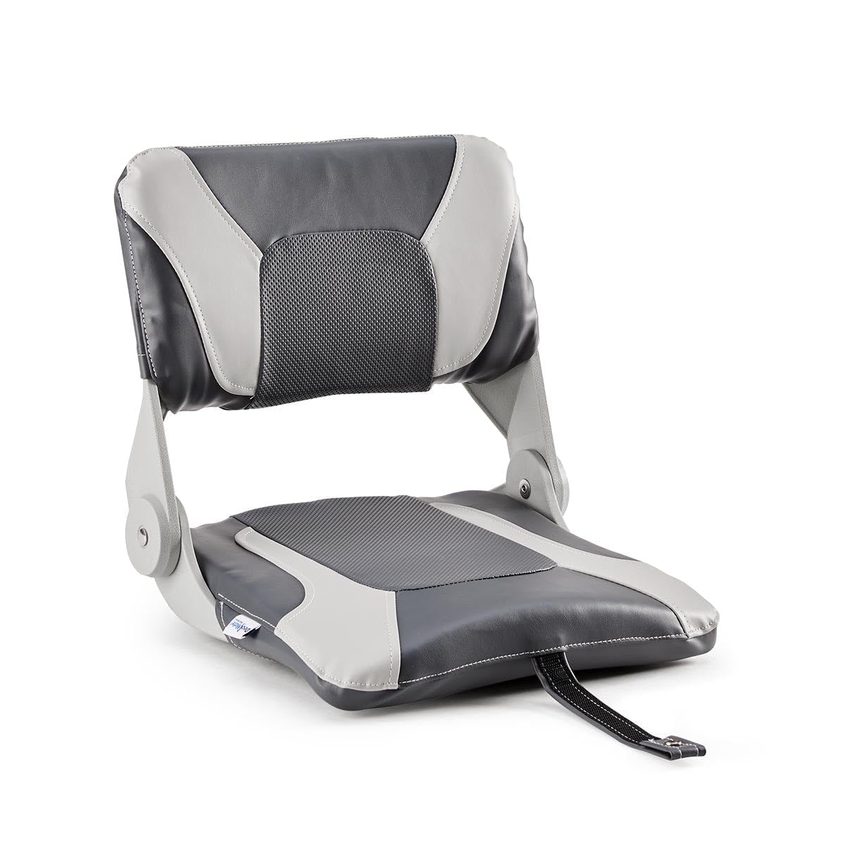 DeckMate Compact Folding Fishing Chairs - 2 Pack Portable Outdoor Camping Seats in Charcoal & Gray - Perfect for Fishing, Camping, Beach & Backyard Use