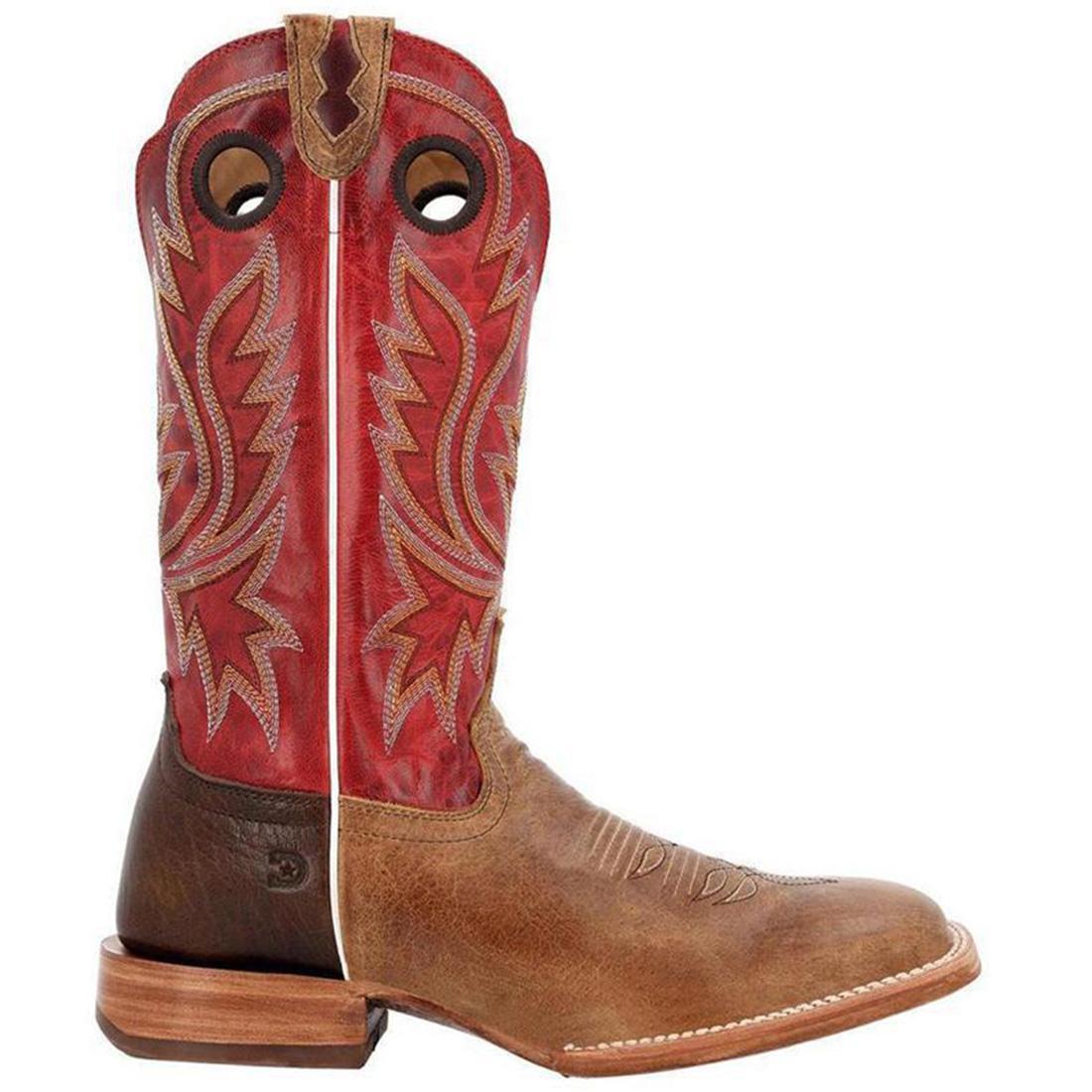 PRCA Collection Genuine Leather Bison Western Boots for Men & Women – Comfortable Cowboy Boots for Riding, Rodeo & Country Fashion