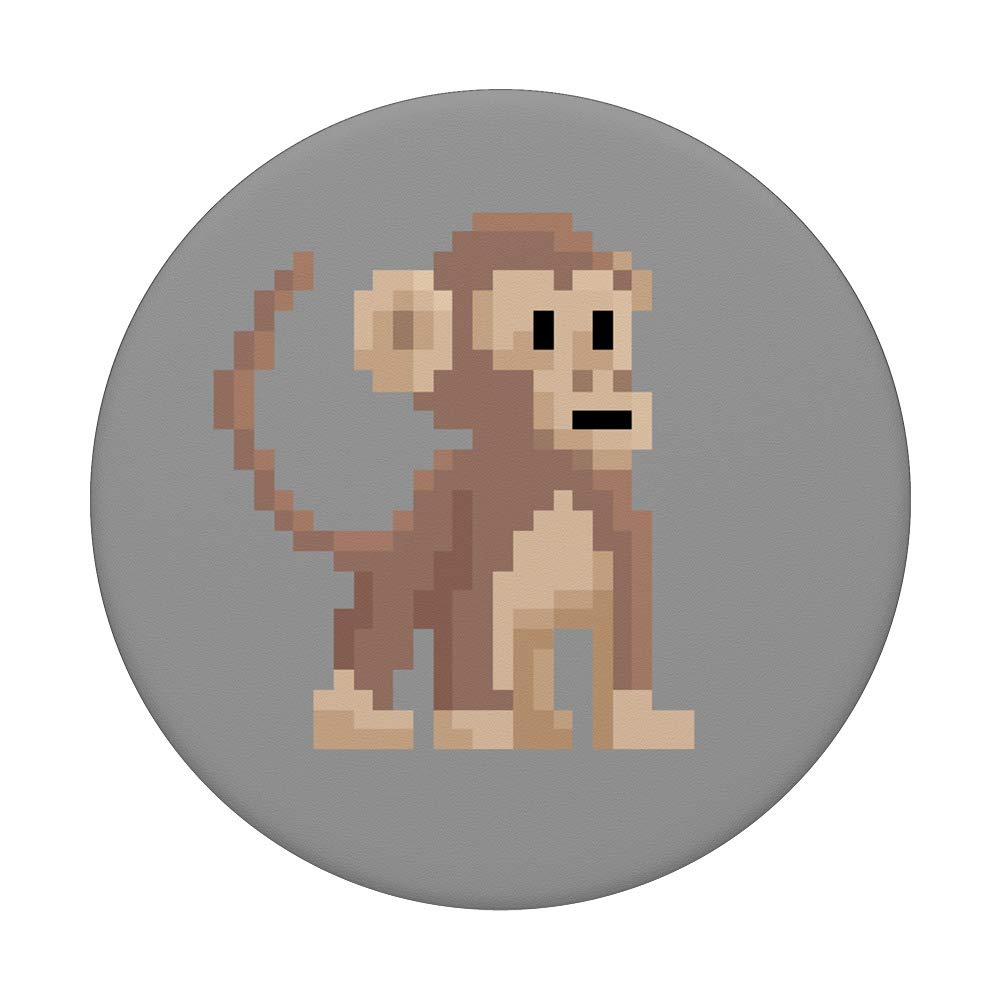 Adorable Pixel Art Baby Monkey Plush Toy for Boys, Girls, Kids & Adults - Perfect for Gifts, Room Decor & Cuddling