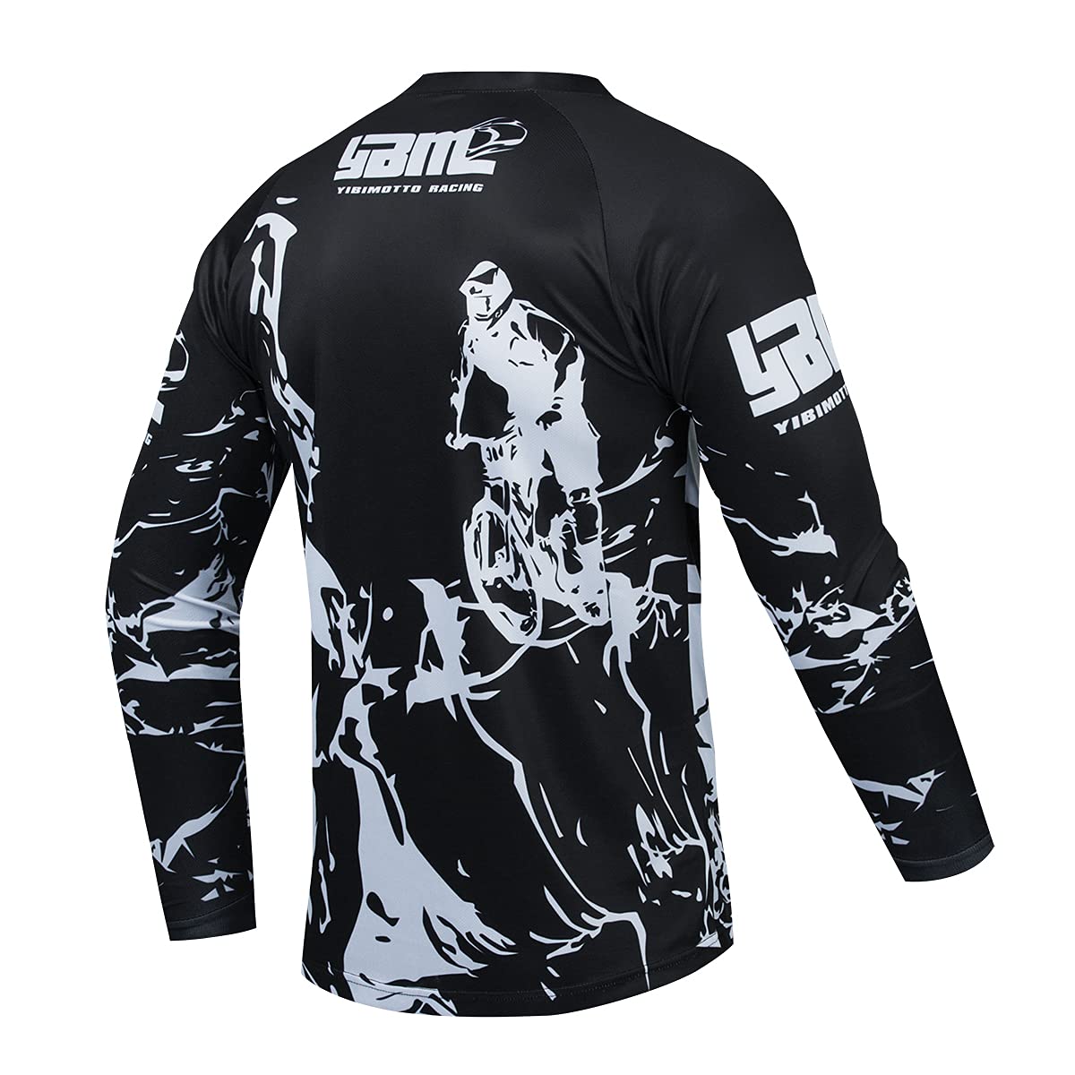 **Men's Long Sleeve Mountain Bike Jersey - Breathable Cycling Shirt for Downhill Racing & Off-Road Biking - Perfect for Trail Riding and Outdoor Adventures**