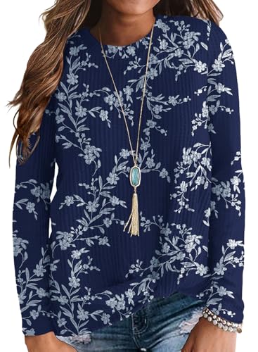 White Leaves / Navy Blue