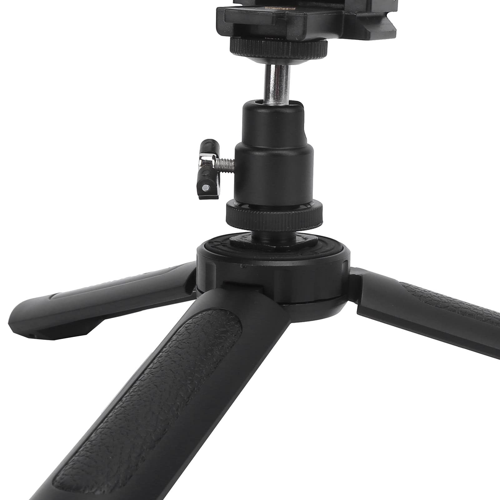 Portable Mini Tripod Stand with Ball Head & Phone Clamp - 360° Rotatable, Stable Non-Slip Phone Holder for iPhone Android Smartphones - Perfect for Vlogging, Photography, Live Streaming & Video Calls