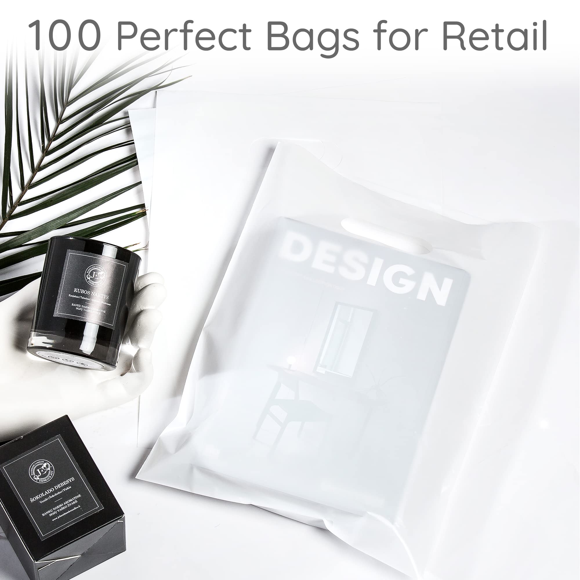 100 White Gift Bags with Handles 9