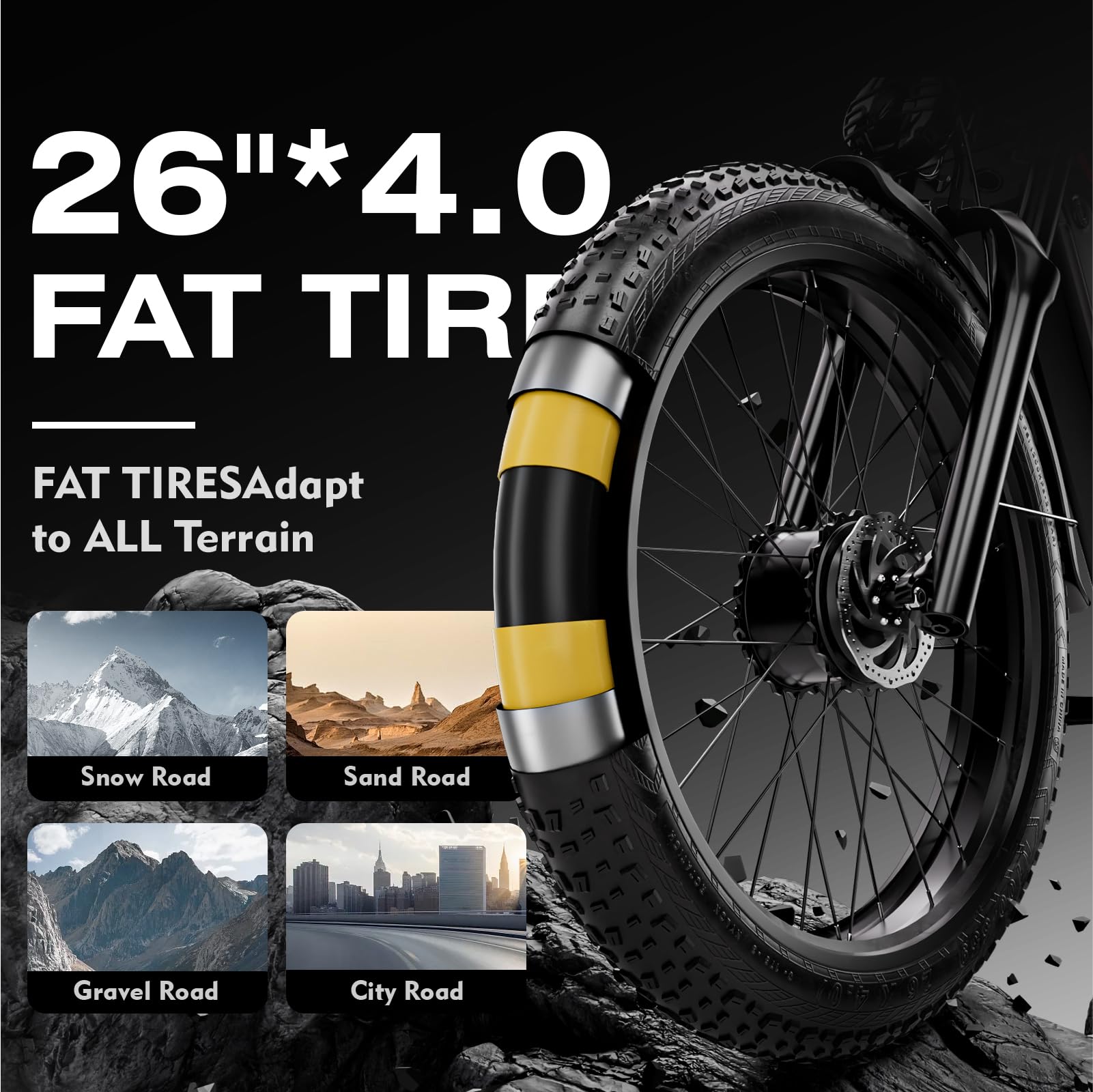 1500W/750W Electric Bike for Adults - 52V 21/19Ah Battery, 32-37MPH Speed, 30-60 Miles Range - 26