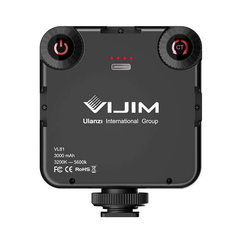 Ulanzi VIJIM VL81 Rechargeable LED Video Light with 2134 Lux - Perfect for YouTube, Vlogging, Photography & Studio Lighting