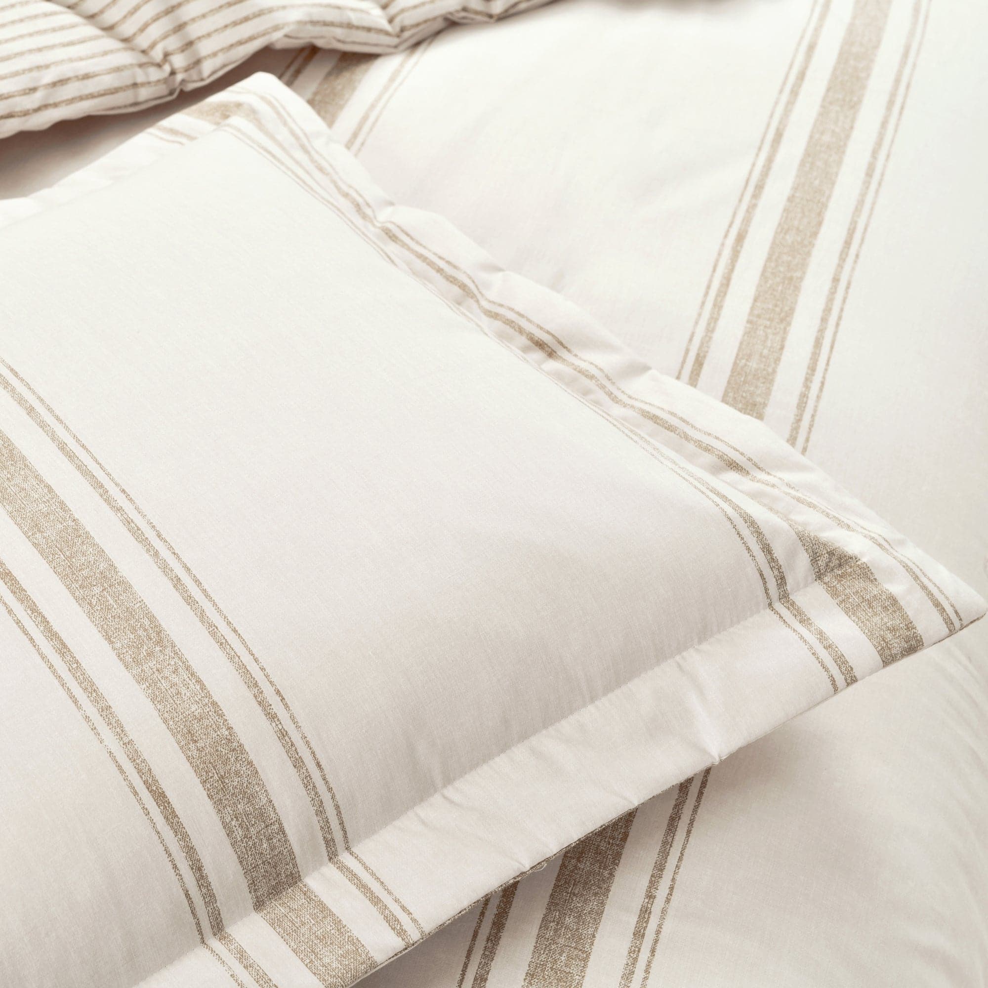 Farmhouse Stripe 100% Cotton Duvet Cover Set - Soft & Breathable Bedding for Cozy Bedroom Decor - Perfect for Guest Rooms, Master Bedrooms & Vacation Homes