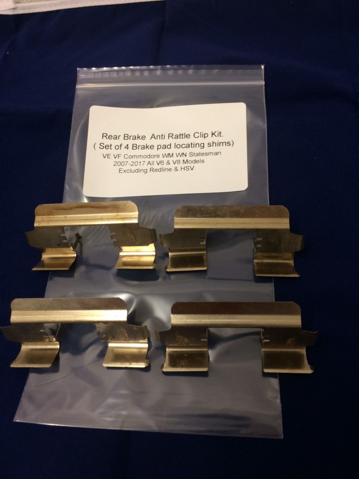 Genuine Brake Pad Locating Shim Kit Rear for Commodore VE VF States WM WN V8 & V6 - Perfect for Smooth Braking & Vehicle Maintenance