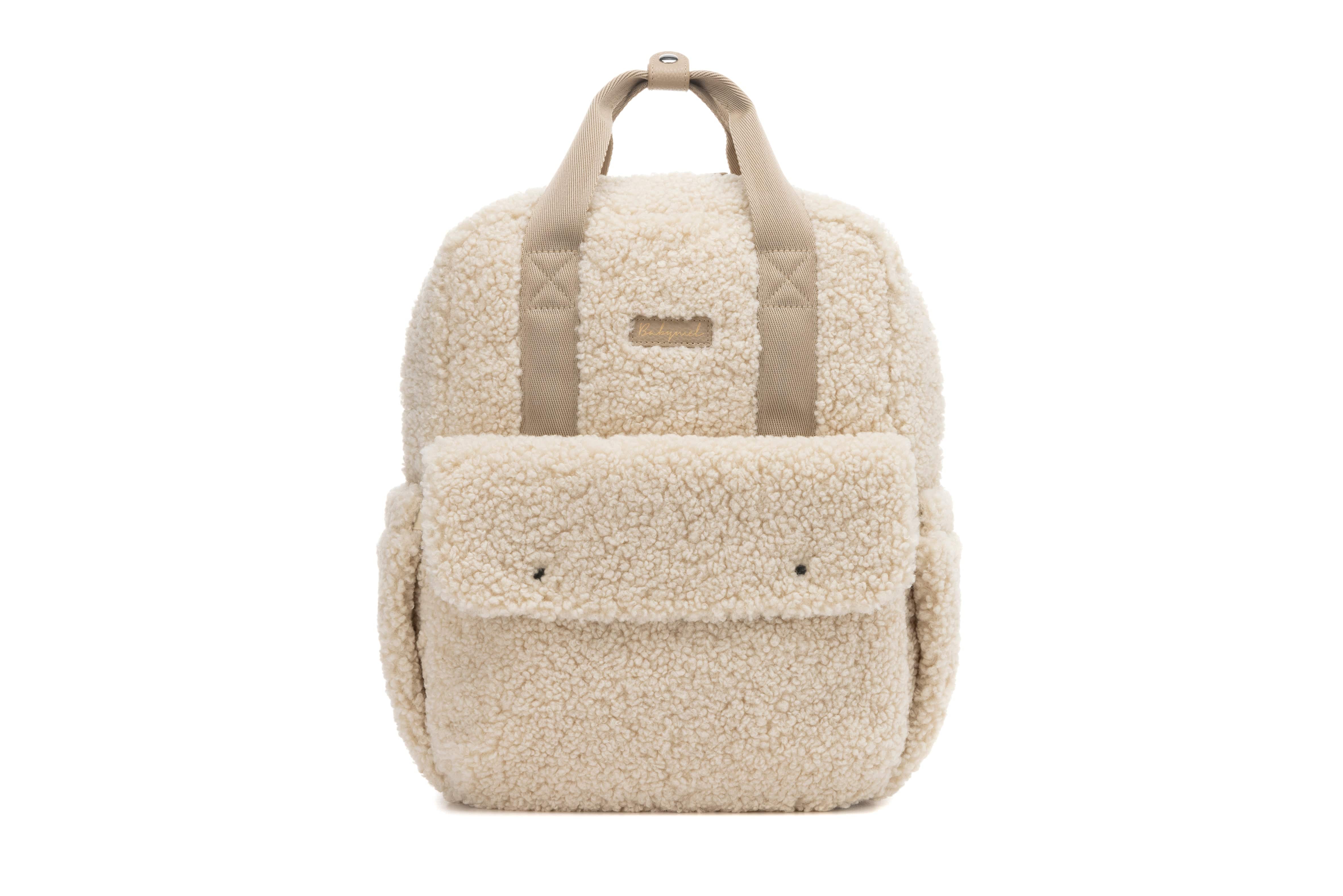 Babymel Teddy Convertible Backpack - Cream Color Baby Diaper Bag for Moms | Perfect for Travel, Shopping & Daycare Use