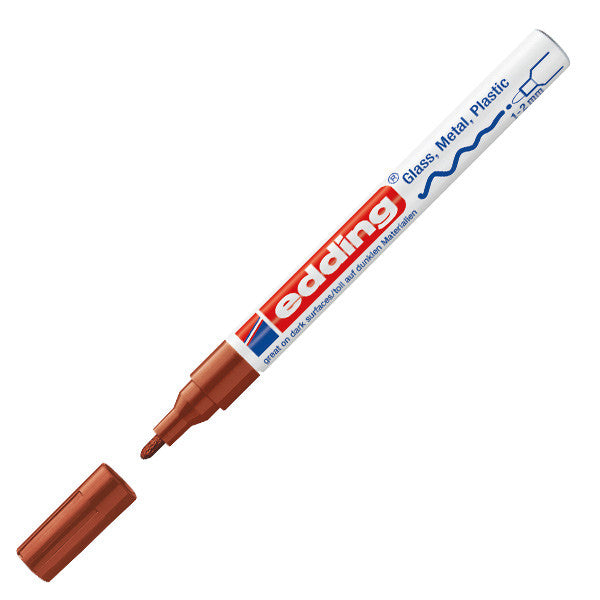 edding 751 Gloss Paint Marker Pen - Medium Point, Oil-Based, Permanent Paint Marker for Glass, Metal, Plastic, Ceramics - Perfect for DIY Crafts, Signage, and Industrial Labeling
