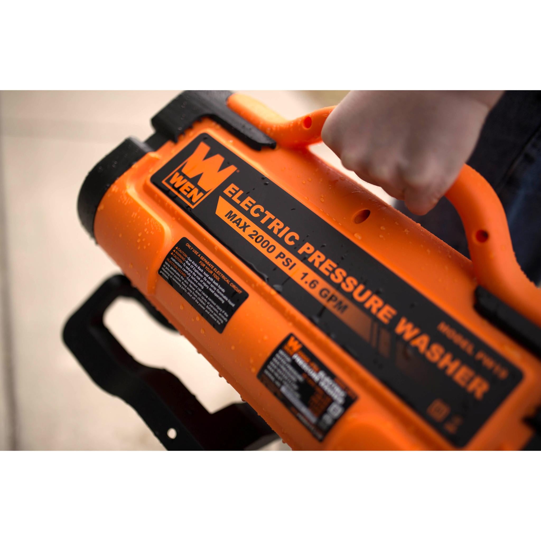 WEN PW1900 Electric Pressure Washer - 2000 PSI, 1.6 GPM, 13 Amp with Variable Flow Control | Perfect for Home Cleaning, Driveway Washing, and Outdoor Surface Maintenance