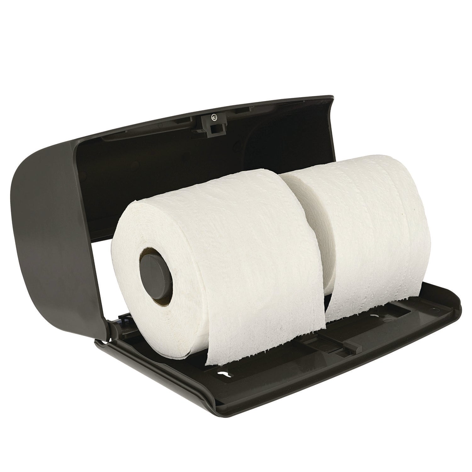 Alpine Industries Double Roll Toilet Paper Holder - Side by Side Tissue Dispenser, 6.3