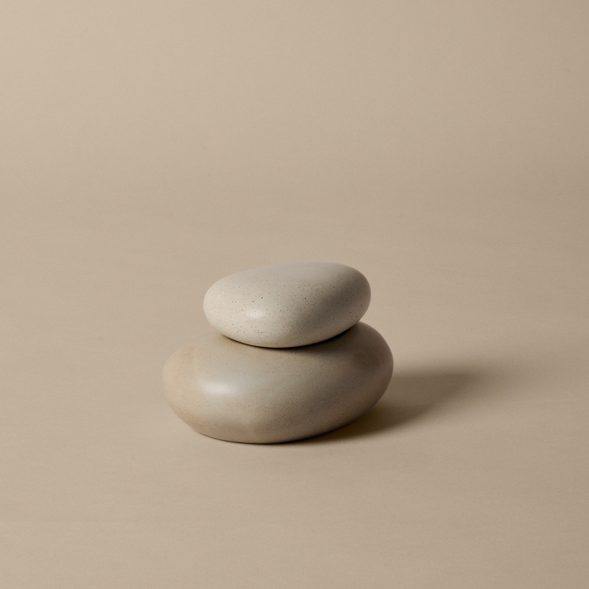 FERM LIVING Pebble Box - Medium Size 11cm Height in Sand/Cream - Stylish Storage for Home Decor, Bathroom Organizer & Jewelry Holder