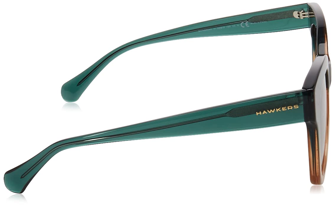 HAWKERS Audrey Women's Sunglasses - Green Champagne Frame UV Protection - Perfect for Beach, Driving & Outdoor Activities