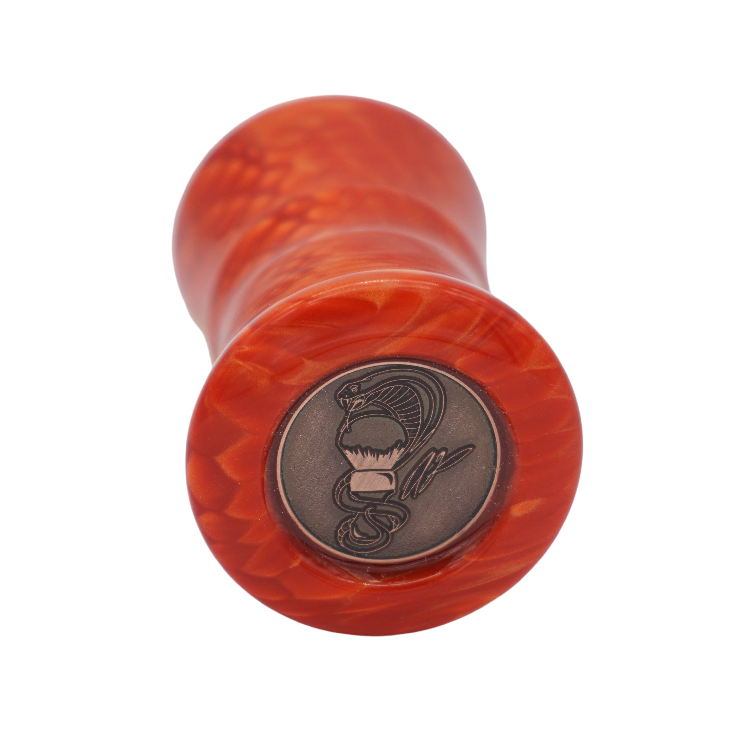 Premium Red Snakeskin Handcrafted Shaving Brush Handle - Fits 24mm & 26mm Knots - Perfect for Wet Shaving & Grooming Gifts for Men
