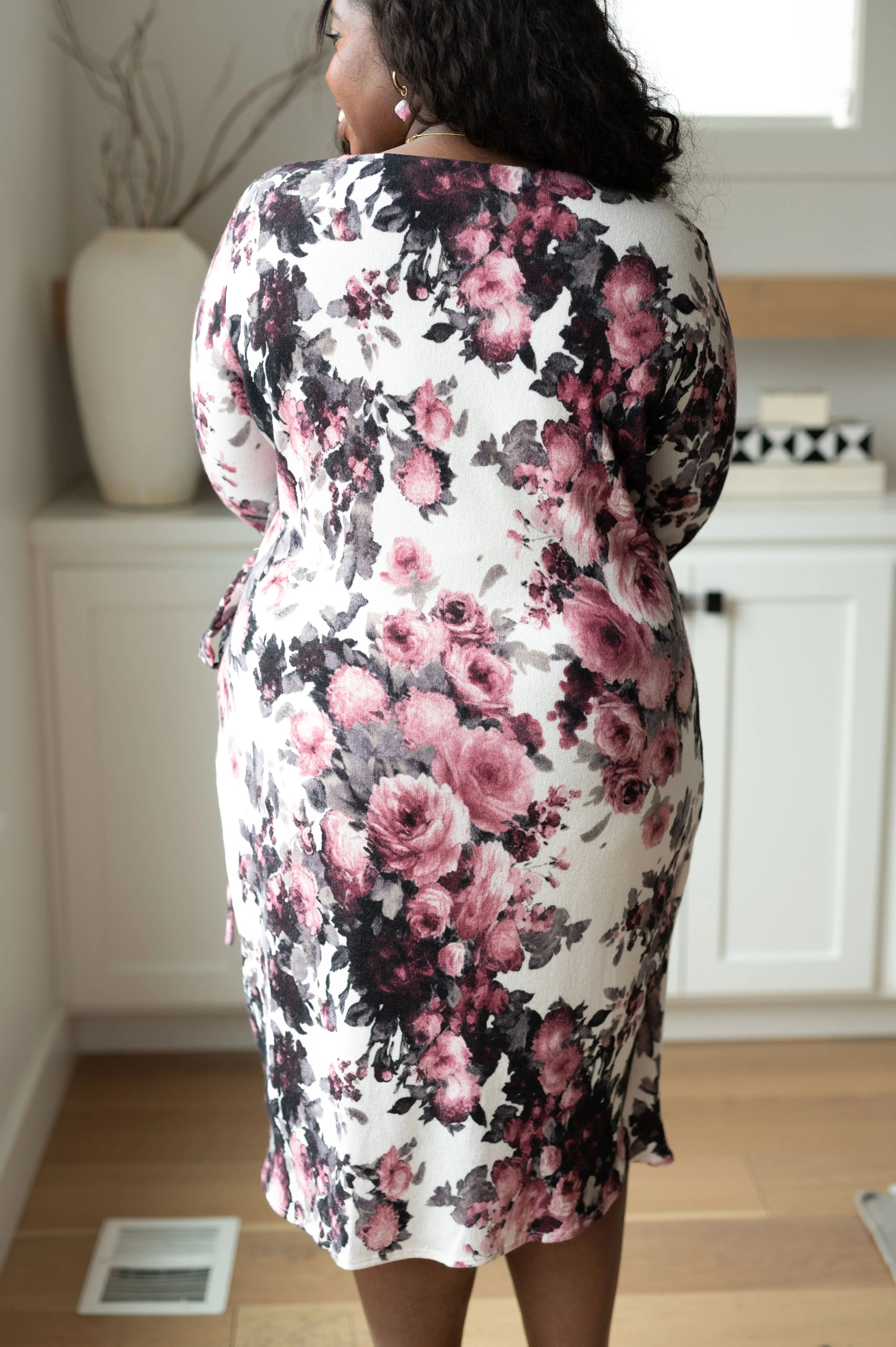 Elegant White Floral Faux Wrap Dress for Women - Perfect for Summer Parties, Weddings & Office Wear