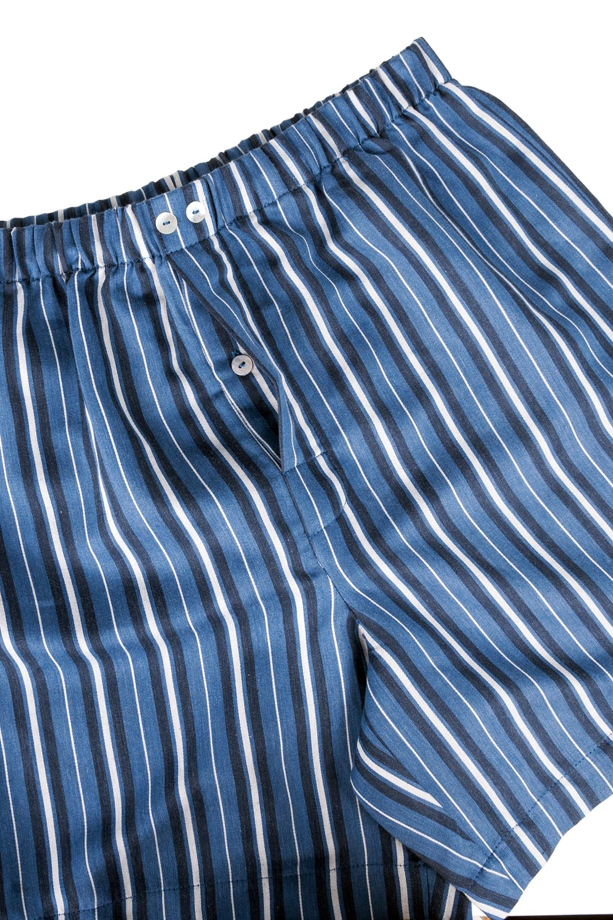 Premium Men's Woven Striped Sleep & Lounge Pajama Pants with Side Pockets - European Crafted Comfort for Nightwear, Relaxation & Home Lounging