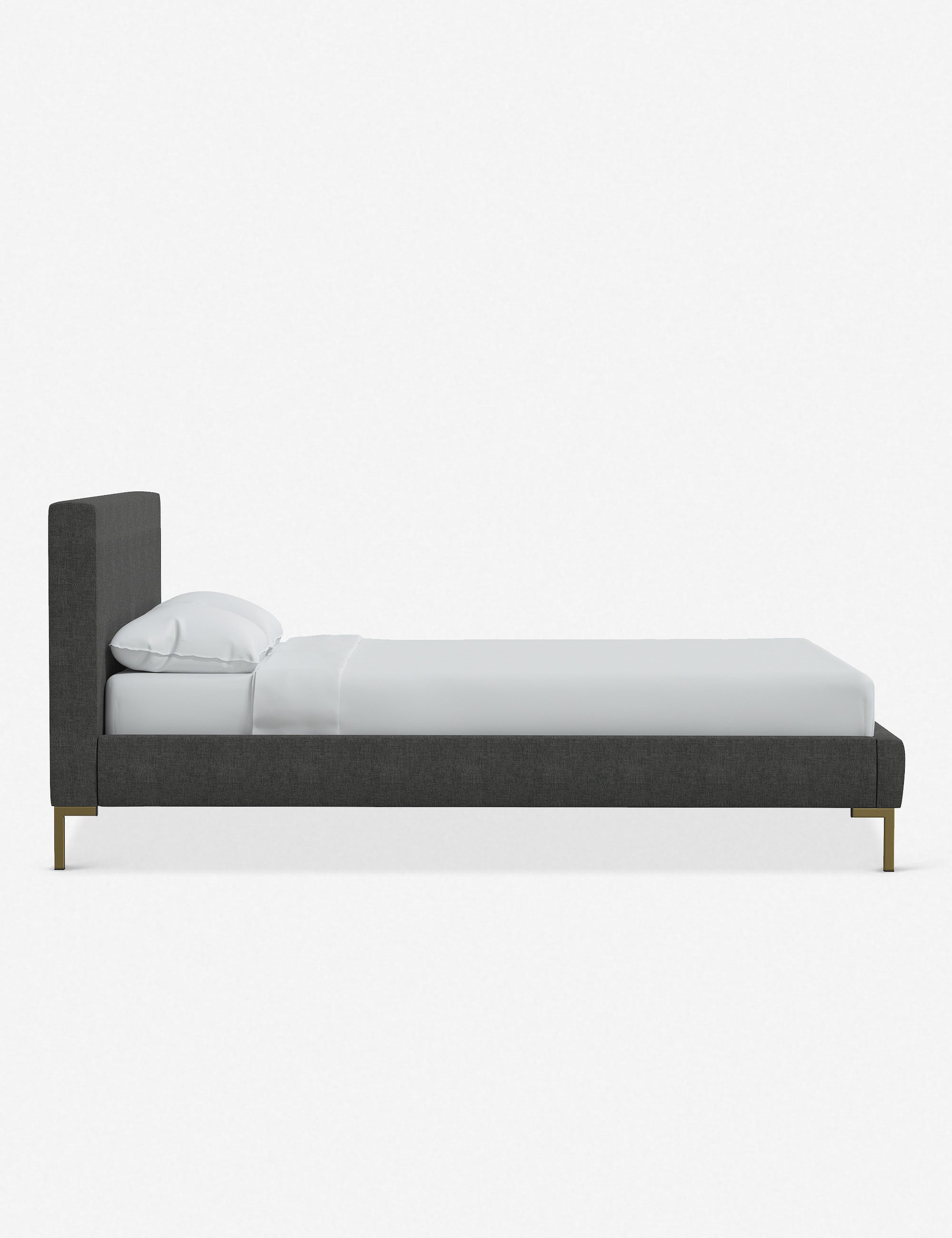 Deva Queen Size Platform Bed Frame with Wooden Slats - Modern Minimalist Bedroom Furniture for Small Spaces & Apartments | Sturdy Support & Easy Assembly