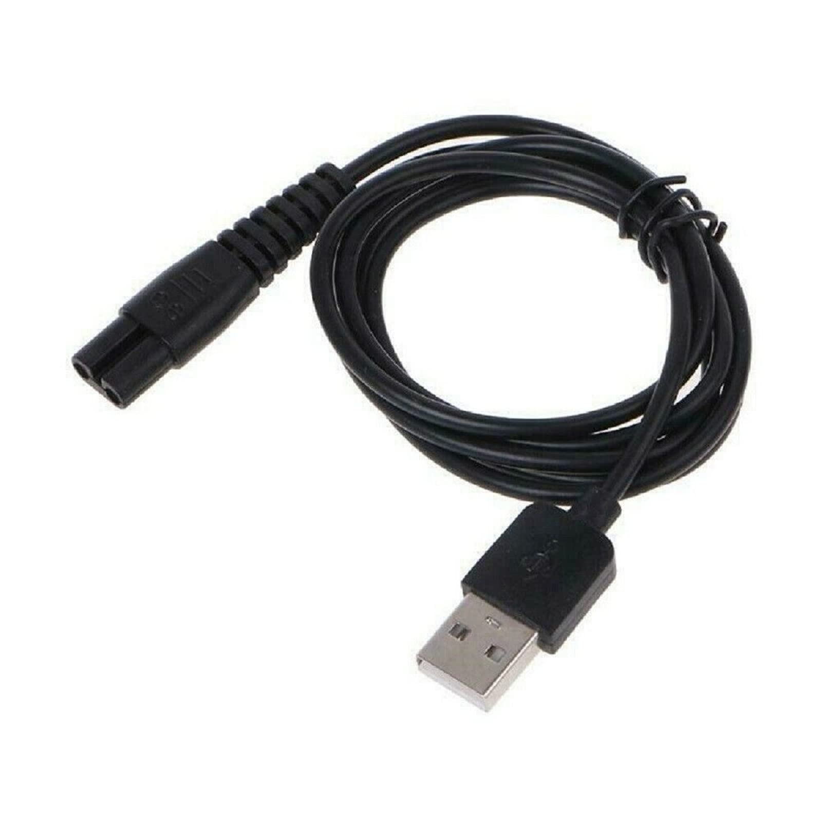 USB Charging Cable Power Cord for BODYA Electric Shaver - Compatible with Mijia Razors - Fast Charging Adapter (Black) - Perfect for Travel, Home & Office Use
