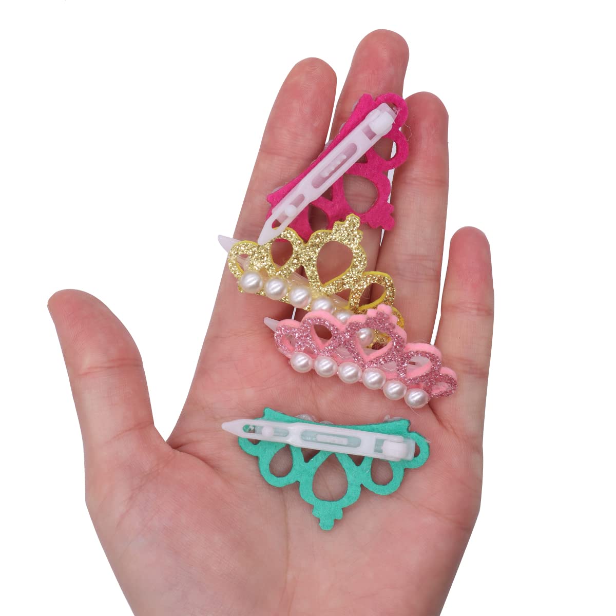 30Pcs Dog Crown Hair Clips & Topknot Bows - Pet Grooming Accessories for Dogs and Cats - Christmas, Halloween, Thanksgiving Party Supplies - Random Colors - Perfect for Pet Photo Shoots, Birthday Parties & Special Occasions