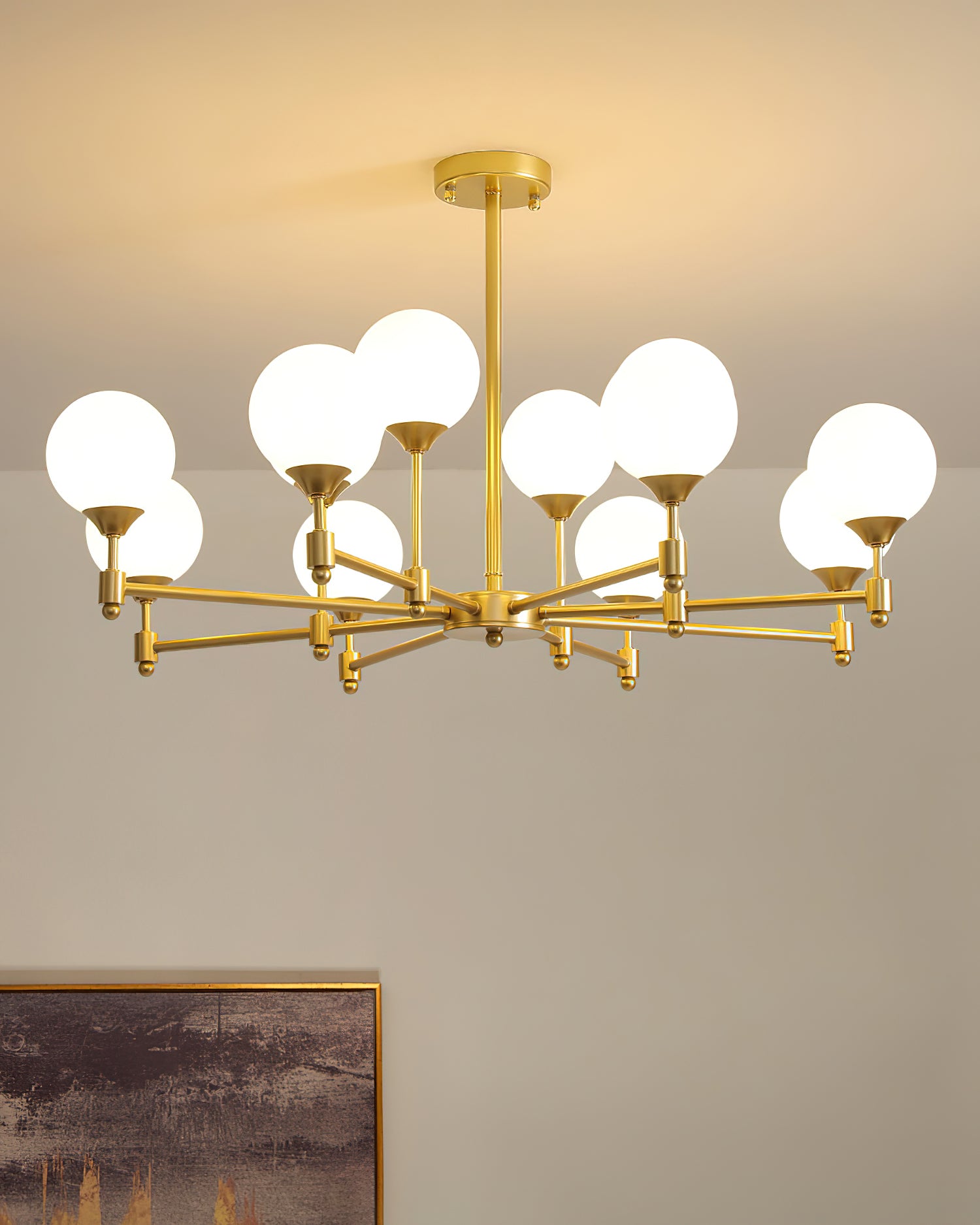 Alessio Globe Chandelier - Modern Crystal Glass Ceiling Light Fixture for Dining Room, Living Room & Bedroom | Elegant Lighting Decor for Home & Office