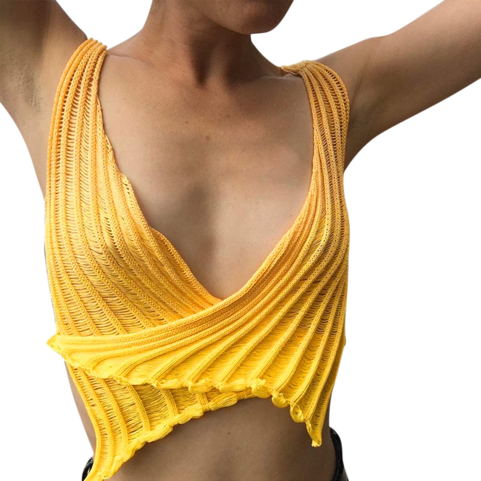 Masbird Women's V-Neck Sleeveless Tank Tops - Casual Loose Fit Printed Summer Tops for Women | Perfect for Beach, Gym, Yoga & Everyday Wear