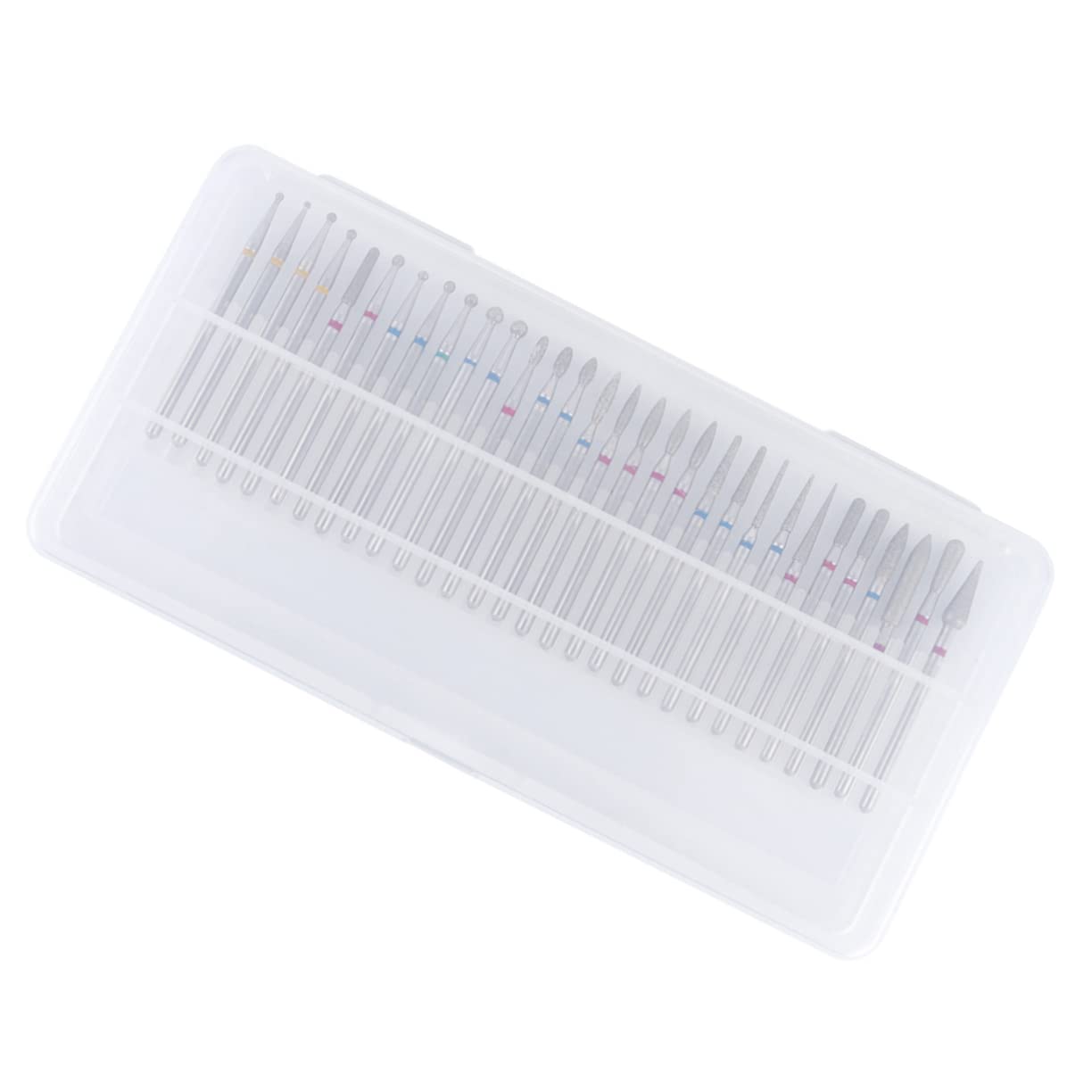Healeved Diamond Nail Drill Bits Set - 1 Box Professional Manicure Tools for Nail Care, Filing, Polishing & Grinding - Alloy Rotary Heads for Nail Drill Machines - Perfect for Salon, Home & Professional Nail Art Use