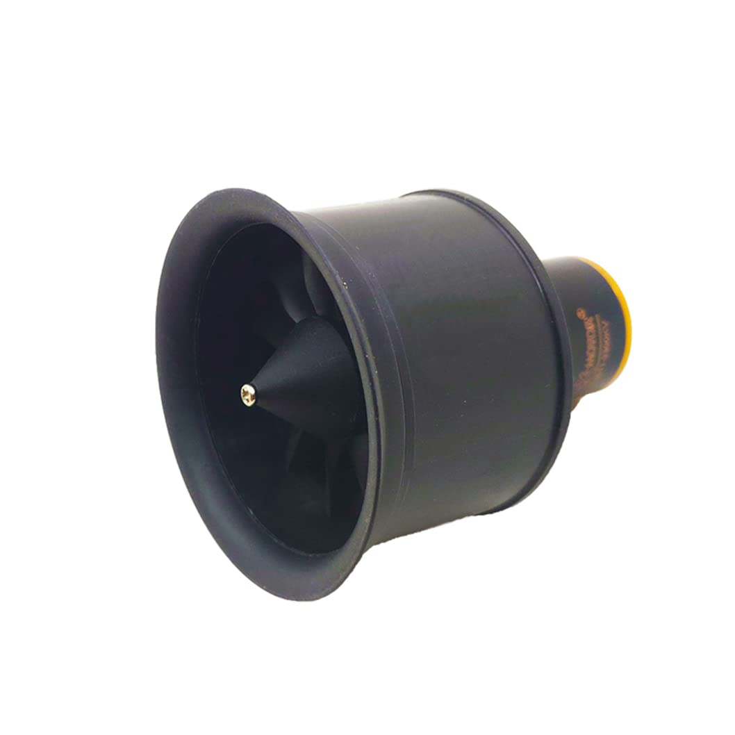 50mm EDF Ducted Fan with 5000KV Motor & 12-Blade CW Propeller for RC Airplanes, Jet Aircraft, Quadcopters - High-Speed Performance for Indoor & Outdoor Flying (Black)