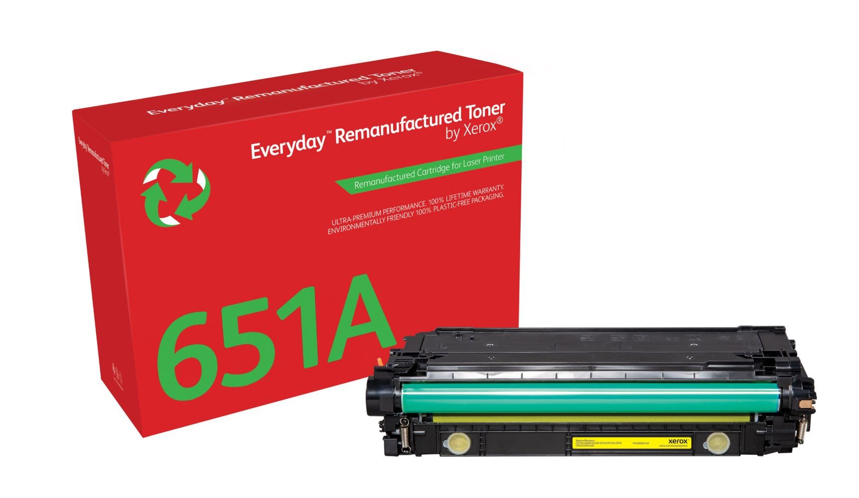 Xerox Everyday Yellow Toner Cartridge - Compatible with HP 651A, HP 650A, HP 307A (CE342A/CE272A/CE742A) | Standard Capacity | Perfect for Office Printers & Home Printing Needs